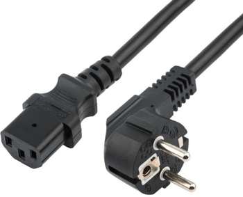 Кабель силовой REXANT Шнур питания 04-2733 Schuko-C13 проводник.:3x0.75мм2 1.8м 220В черный