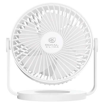Вентилятор ROYAL CLIMA настольный RSF-0401M-WT, 4 режима, d=10 см, 5 Вт, белый, НС-1691753