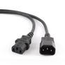 Кабель питания Cablexpert сист.блок-монитор PC-189-1-3M, 3м, C13-C14, Сечение провода 3x1кв.мм., черный, с заземлением {75}