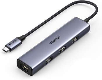 USB-концентратор UGREEN USB-хаб CM473-20841 Space Gray