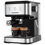 Кофеварка SONNEN рожковая ручной капучинатор CM8501, 1100 Вт, 1,5 л, 15 бар, черная/серебро, 456335