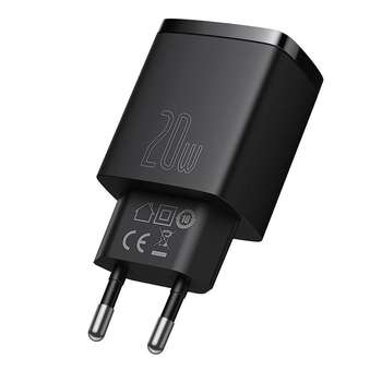 Аккумулятор для электроинструмента Baseus Сетевое зарядное устройство Compact 20W Black