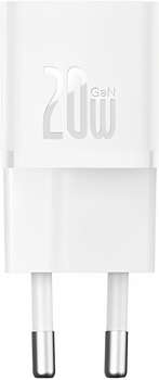 Аккумулятор для электроинструмента Baseus Сетевое зарядное устройство GaN5 20W EU White
