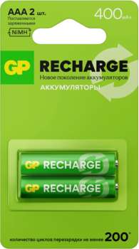Аккумулятор, батарейка GP Аккумулятор Smart Energy 40AAAHCV-2CRSBC2 AAA NiMH 400mAh