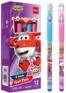 Ручка гелевая DELI Ручка гелев. Super Wings  ассорти d=0.5мм фиол. черн. 1стерж. пулевидный пиш. наконечник кругл. резин. манжета