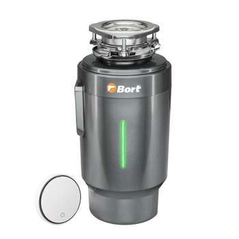 Измельчитель отходов BORT Измельчитель пищевых отходов TITAN 8000 CONTROL  {Мощность л.с. 1 ; 800 Вт; 6 кг/мин; 4200 об/мин; 1400 мл; Металл ; набор аксессуаров 8 шт} [93417913]