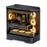 Корпус JONSBO D400 Black без БП, боковая панель из закаленного стекла , mini-ITX, micro-ATX, ATX, черный