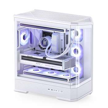 Корпус JONSBO D400 White без БП, боковая панель из закаленного стекла , mini-ITX, micro-ATX, ATX, белый