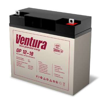 Аккумулятор для ИБП Ventura АКБ GP 12-18 12V/18Ah {G5, ДхШхВ 182х77х166мм, 5.15кг, срок службы 6-9 лет}