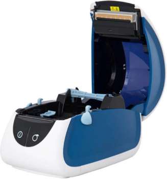 Термопринтер MERTECH LP80 Eva  203dpi 100мм/с/USB/RS232 для печ.накл./синий белый
