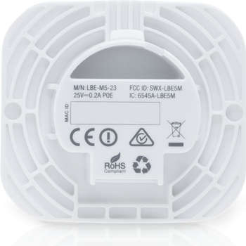 Беспроводное сетевое устройство UBIQUITI Точка доступа LiteBeam LBE-M5-23 N150 10/100BASE-TX компл.:устройство/крепления/адаптер белый