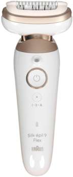 Эпилятор BRAUN SES9-011 скор.:2 насад.:3 от электр.сети от аккум. белый/золотистый