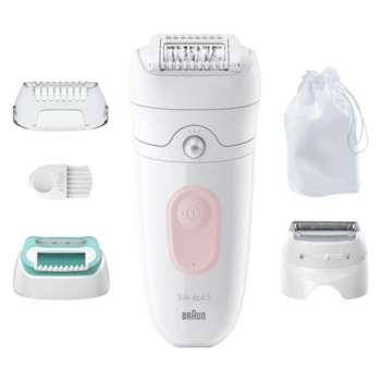 Эпилятор BRAUN SE5-050 скор.:2 насад.:4 от электр.сети от аккум. белый/розовый