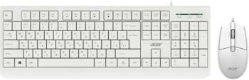 Комплект (клавиатура+мышь) Acer Клавиатура + мышь OCC400 клав:белый мышь:белый USB