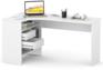 Компьютерный стол СОКОЛ Стол для компьютера СПм-25 Л столешница ЛДСП белый 145x74x81см