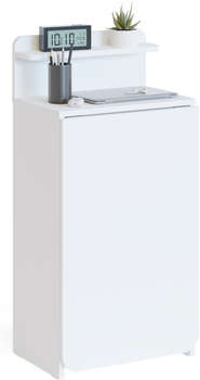 Компьютерный стол СОКОЛ Стол для компьютера СП-19 складн. столешница ЛДСП белый каркас хром