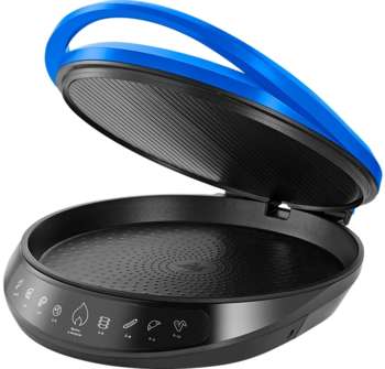 Бутербродница KITFORT Пиццамейкер КТ-3680 1800Вт синий/черный