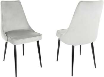 Стул БЮРОКРАТ для дома CH-K4_2 комплект 2шт св.серый Holland 09 металл черный на ножках