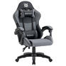 Игровое кресло DEFENDER Кресло компьютерное "Strider", 2 подушки, ткань/экокожа, черное/серое, 64056