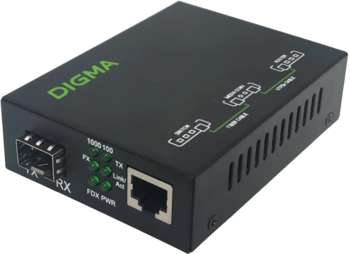 Медиаконвертер Digma DMC-1G-SFPL