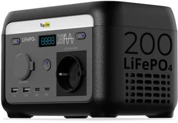 Мобильная электростанция TOPON Электростанция портативная Home TOP-H200 32000mAh 1.1A QC3.0/PD3.0 4xUSB черный/серый