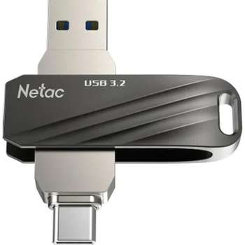 USB-носитель Netac USB Drive 32GB US11 NT03US11C-032G-32BK USB3.2 черный/серебристый