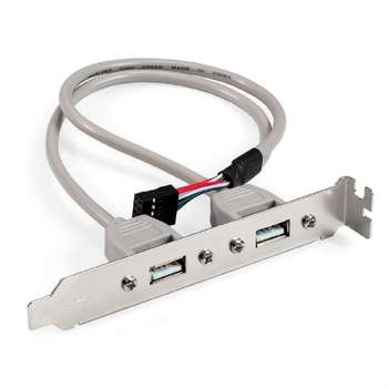 Контроллер EXEGATE EX298294RUS Планка портов в корпус 2xUSB2.0 BrctUSB2-2A