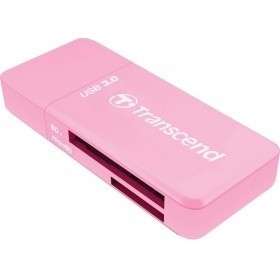 Картридер Transcend Внешний Устройство чтения/записи флеш карт RDF5, SD/microSD, USB 3.0, Розовый [TS-RDF5R]