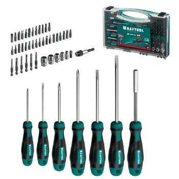 Набор инструментов KRAFTOOL X-Drive 50, 50 предм., набор отверток и насадок   [25815]