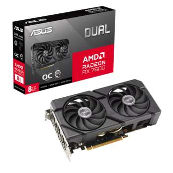 Видеокарта ASUS RX7600 DUAL EVO OC 8GB GDDR6 128bit 3xDP HDMI 2FAN RTL