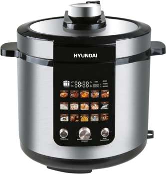 HYUNDAI Мультиварка-скороварка HYMC-2402 6л 1200Вт серебристый/черный