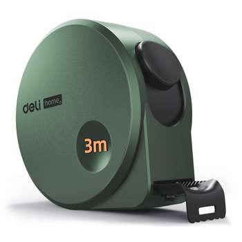Измерительная техника DELI Bad Pack Рулетка "Home Series Green" HT8316L 3м х 16мм, эксклюзивный дизайн, корпус - высококачественный софттач пластик