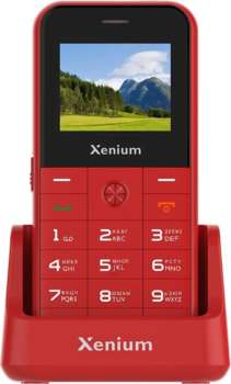 Сотовый телефон XENIUM Мобильный телефон X718 красный моноблок 2Sim 1.77" 128x160 Spreadtrum ThreadX RTOS 0.3Mpix GSM900/1800 MP3 FM microSD max32Gb
