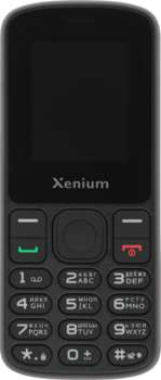 Сотовый телефон XENIUM Мобильный телефон X160 черный моноблок 2Sim 1.77" 128x160 Nucleus GSM900/1800 MP3 FM