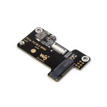 Мини-компьютер ACD Плата интерфейсная Waveshare PCIe To M.2 Mini Adapter for Raspberry Pi 5 Supports NVMe Protocol M.2 Solid State Drive, High-speed Reading/Writing, Raspberry Pi 5 NVMe HAT