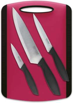 Нож кухонный RONDELL Набор ножей кухон. Sorge RD-1976 компл.:4предм. разд.дос. красный/черный блистер