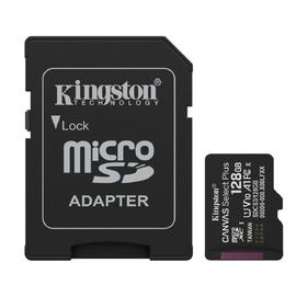 Карта памяти Kingston Micro SecureDigital 128GB  Canvas Select Plus Gen3 150MB/s A1, с адаптером