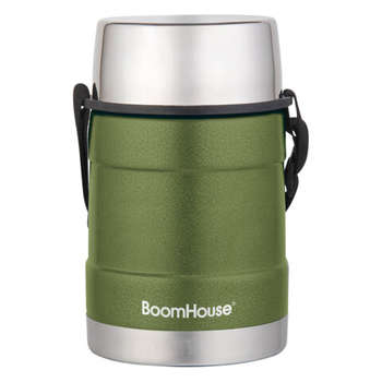 Термос BoomHouse 1,2 л для еды/напитков с широким горлом,  RIBBED, контейнер, нержавеющая сталь SUS304, 700323