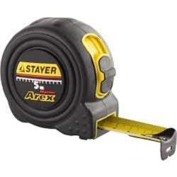 Измерительная техника STAYER BlackMax 5м / 25мм рулетка в ударостойком полностью обрезиненном корпусе  и двумя фиксаторами [3410-05-25_z02]