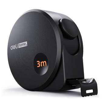 Измерительная техника DELI Рулетка "Home Series Black" HT8316 3м х 16мм, эксклюзивный дизайн, корпус - высококачественный софттач пластик Bad Pack