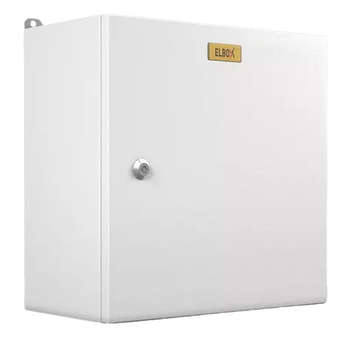 Шкаф электрический ELBOX Шкаф электротехнический EMW-600.600.300-1-IP66 потол.пан. пан.основ. монтаж.пан. одноствор. настенный 600мм 600мм 300мм 285мм IP66 IK10 несъемн.бок.пан. 100кг серый сталь уличный всепогодный антиванадальный