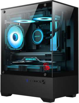 Корпус BLOODY CC-125 черный без БП mATX 5x120mm 2xUSB2.0 1xUSB3.0 audio bott PSU