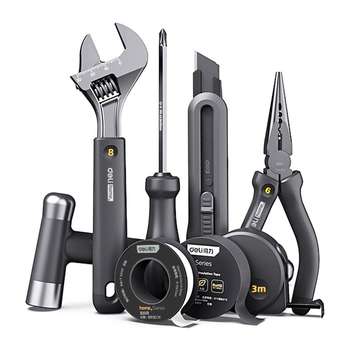 Набор инструментов DELI Набор ручного инструмента "Home Series Black" HT0008  8 предметов Bad Pack