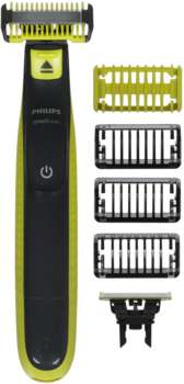 Бритва Philips сетчатая OneBlade QP2824/10 реж.эл.:1 питан.:аккум. черный/зеленый