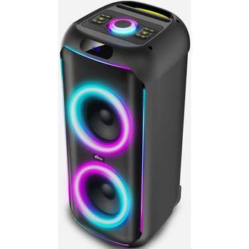 Акустическая система RITMIX SP-770B черный {Bluetooth, FM-радио, RGB-подсветка, AUX, USB, microSD , дисплей: LED, до 6 часов, вход: Jack 6.3 мм, Jack 3.5 мм, USB, 3600 мАч, 3.7 В, USB Type}