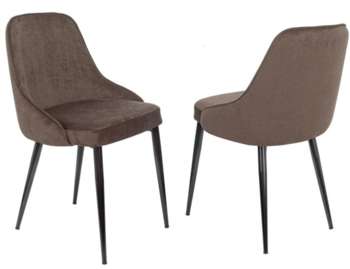 Стул БЮРОКРАТ для дома CH-K3_2 комплект 2шт коричневый Light 10 металл черный на ножках