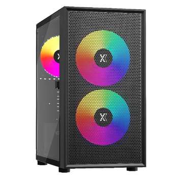 Корпус XASTRA A305M 3ARGB Black mATX/Mesh/ tempered glass / 2x140mm + 1x120mm ARGB PWM fans/ Door/ A305M-2FC14A-1FC12A-D