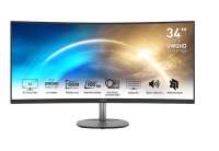 Монитор MSI 34" PRO MP341CQ 1500R, 21:9, VA, UWQHD, 1/4ms, 100Hz, 300cd, HDMI, DP, SPK
