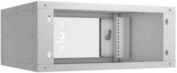 Шкаф, стойка Cabeus Шкаф коммутационный настенный 4U 550x450мм пер.дв.стекл 30кг серый 340мм 10кг 220град. 230мм IP20 сталь