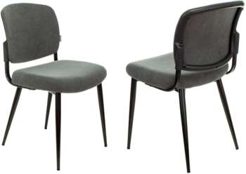 Стул БЮРОКРАТ для дома CH-K8_2 комплект 2шт серый Alfa 44 металл черный на ножках